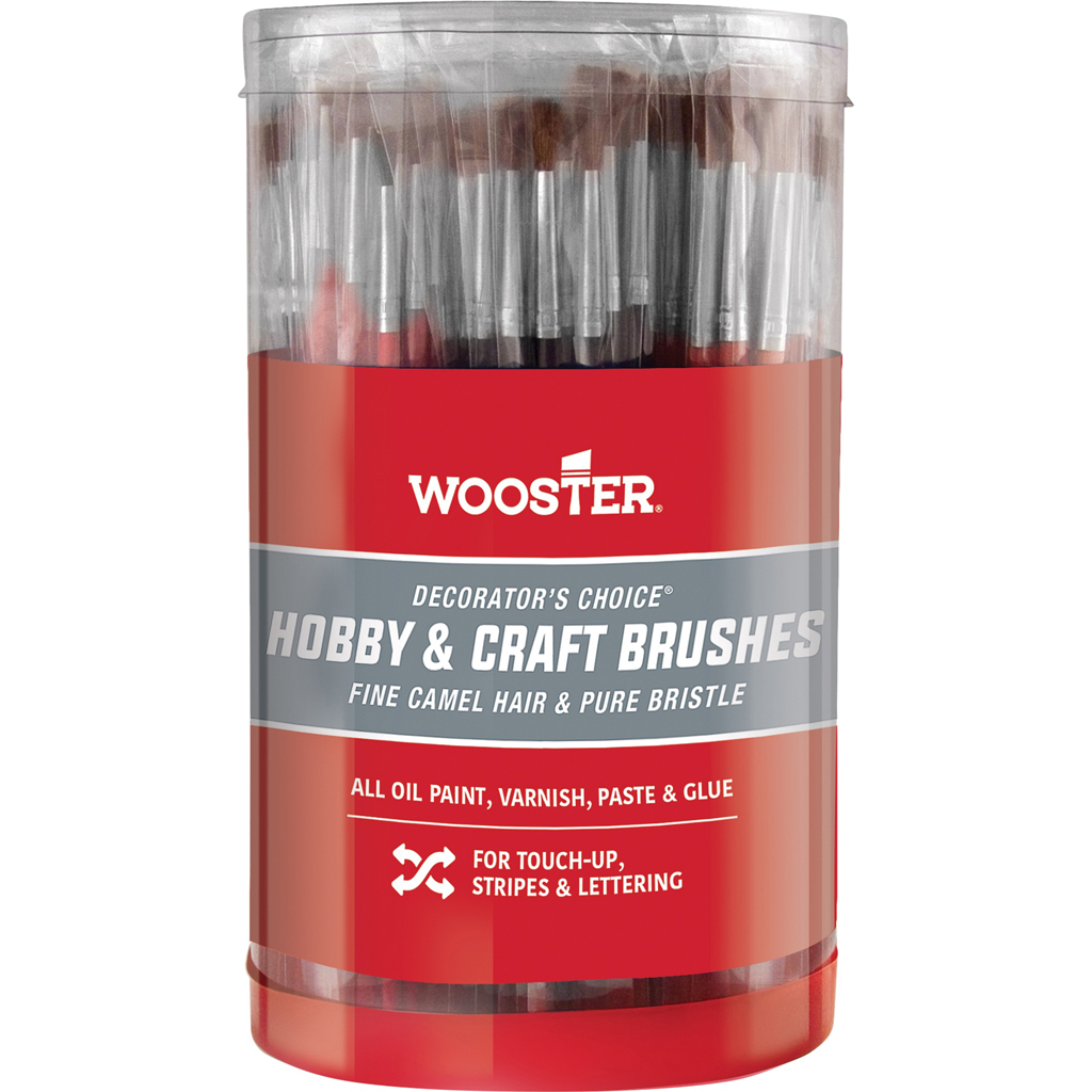 Wooster Brush White Bristle Oil Brights F1622 3 Artist Brush Pack