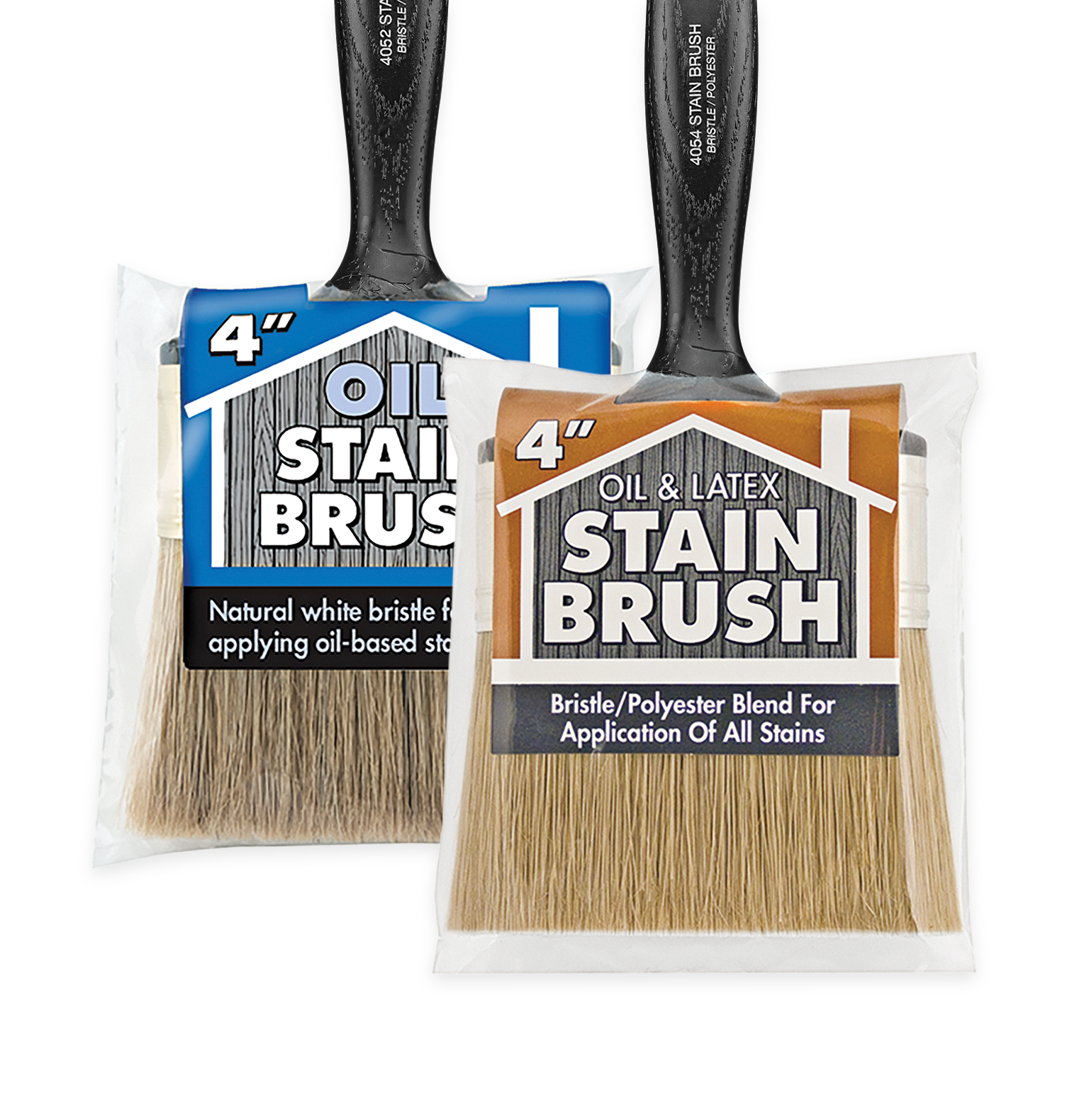 Wooster Brush Available F5119-4 Bravo Stainer Bristle/Polyester Stain  Brush, 4 Inch, 4-Inch , White